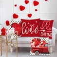 thumbnail image 1 of Ovzne 4PC New Valentine's Day For Girlfriend Pillow Love Cushion Home Printing Pillow Set Sofa Bedside On Clearance, 1 of 6