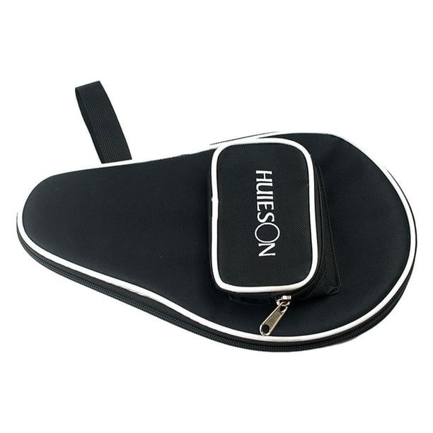 Eigraketly Estuche para raqueta de tenis de mesa, bolsa Oxford profesional, organizador de 3 bolsas para pelotas, gran capacidad, accesorios para Tenis de Negro