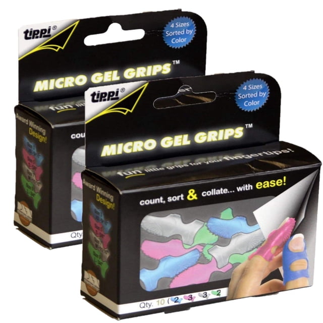 Empuñaduras de microgel Lee Tippi para dedos, paquete de 10 unidades, varios tamaños