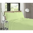 thumbnail image 2 of Brooklyn Flat Jersey Knit Sheet Set, Sage, Twin, XL, 2 of 4