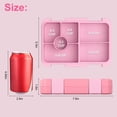 thumbnail image 3 of Bento Kids Lunch Box, 6 Compartments BPA Free Bento Box for Kids, Lunch Containers, Dishwasher Safe Back to School Snack Lunch Box, Ideal Portion Sizes On-the-Go Meal, Ages 3+,School(Pink), 3 of 6