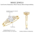 thumbnail image 5 of Rosec Jewels Lab Grown Diamond Ring - Double Band Engagement Ring - 6x8 mm - EF- VS Grade, 10K Yellow Gold, US 5.50, 5 of 8