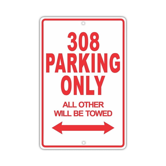 FERRARI 308 Parking Only All Others Will Be Towed Ridiculous Funny Novelty Garage Aluminum Sign 8"x12" Plate