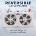 thumbnail image 2 of Bionaire Window Fan with Reversible Airflow Blades – 3-Speed Settings, Programmable Thermostat, LED Display, Remote Control, Fits 24–36" Windows, No Assembly Required, 2 of 5