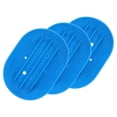 thumbnail image 1 of Juego de 3 platos de jabón pequeños, soporte de jabón de silicona en forma ovalada con agujeros para ducha, baño (azul), 1 of 5