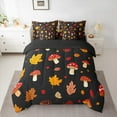 thumbnail image 6 of Feelyou Happy Harvest Twin Bedding Sets 7-Piece, Autumn Maple Leaf Bedding Comforter Set, Fall Jungle Mushroom Reversible Sheet Sets, Lightweight Room Decor, 6 of 7