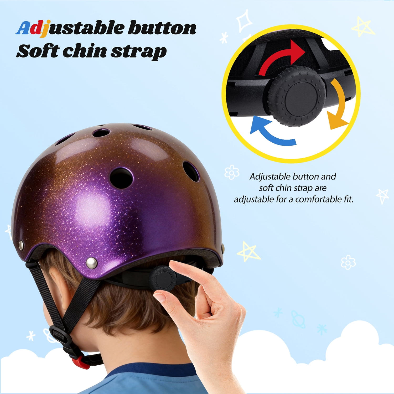 BOSONER Kids/Youth Bike Helmet, Lightweight Multi-Sport Adjustable Helmets for Bicycle Skateboard Scooter Skate Cycling