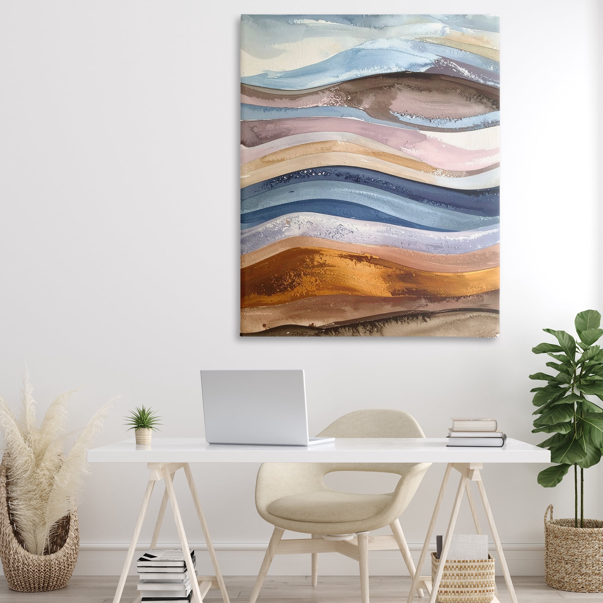Stupell Industries Ocean Flow Layers Canvas Wall Art, design by Alonza Saunders