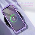 thumbnail image 3 of Casetego for Samsung Galaxy A15 5G Case,Heavy Duty Shockproof Protection Hard Plastic+Silicone Rubber Hybrid 3 in 1 Drop Protective Case for Women Girls,Purple Butterfly, 3 of 8