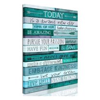 CCOCC Inspirational Wall-Art - Quotes Office Wall Decor - Teal Wall Decor For Bedroom - Word Artwork For Home Walls Size 12x16
