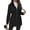 Black, variant on Women's Thick Diamond Quilted Puffer Jacket, Heavyweight Hooded Cropped Puffer Coat with Fixed Hood, Open Hand Pockets, Warm Winter Casual Quilted Puffer Jacket S-2XL
