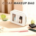 thumbnail image 7 of Unique Bargains Clear Makeup Bag Waterproof Portable Cosmetic Bag Travel Organizer with Zipper White, 7 of 7