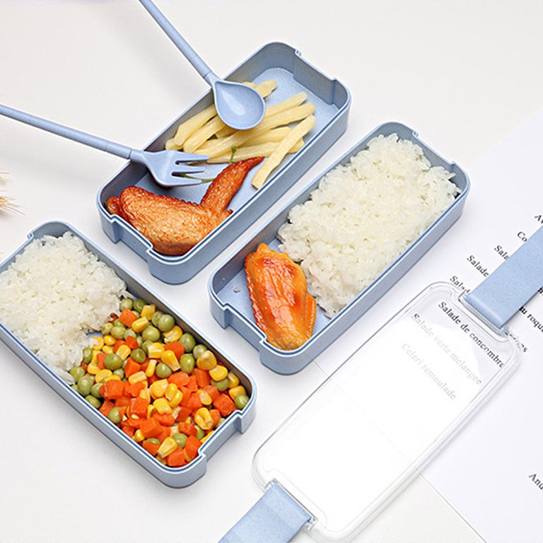 27 Pcs Bento Box Lunch Box Kit, Stackable 3-In-1 Compartment