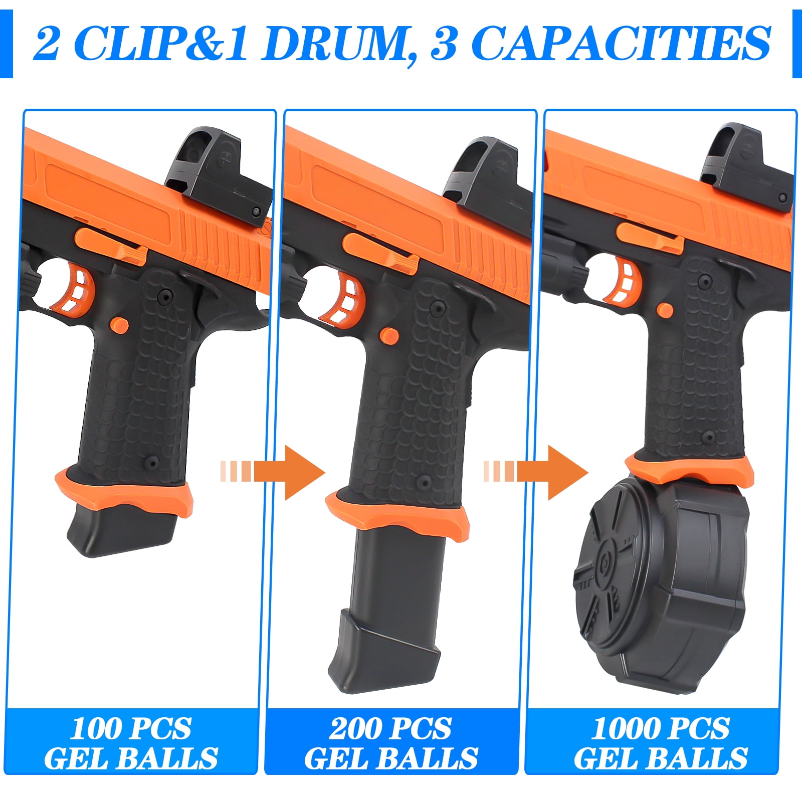 BIU BLASTER Electric Splatter Ball Blaster Auto X5 Splat Blaster  for Outdoor Games  Age 14+ Years