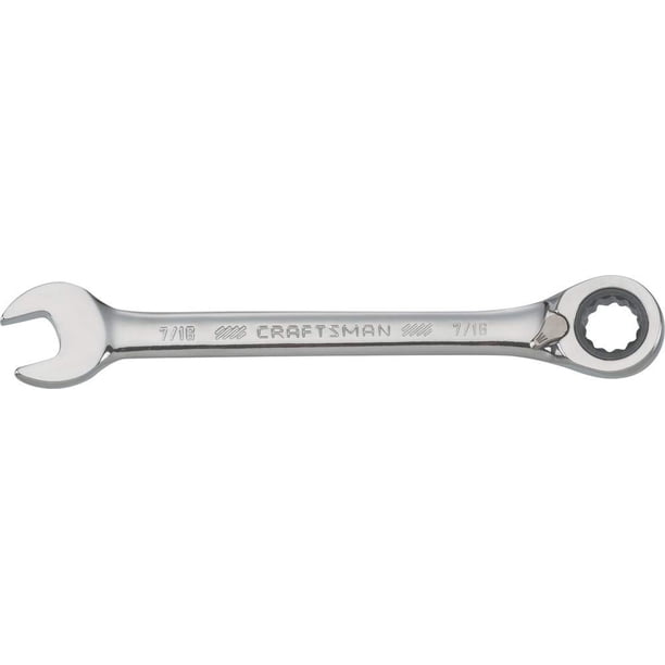 Llave de trinquete CRAFTSMAN reversible de 7/16 pulgadas y 12 puntos