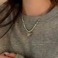 thumbnail image 5 of Collares con inicial en capas para mujer o hombre, cadena de plata de ley, cadena en capas, collar de gargantilla simple y lindo Rojo Verde, 5 of 5