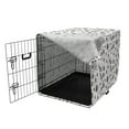 thumbnail image 3 of Bowling Dog Crate Cover, Realistic Graphic Game Scattered on Plain Backdrop Competition and Fun, Easy to Use Pet Kennel Cover for Medium Large Dogs, 35" x 23" x 27", Grey White Red, by Ambesonne, 3 of 6