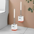 thumbnail image 3 of Vggrvlo Toilet Brush and Holder Set Compact Toilet Brush & Holder for Deep Cleaning Under Rim Premium Quality Easy Handy CompactToilet BowlCleaner Brush for Bathroom, 3 of 6