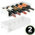 thumbnail image 2 of mDesign Plastic Stackable Tiered Bottle Storage Organizer Rack, 2 Pack, White, 2 of 8