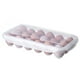thumbnail image 2 of Ounissouiy Egg Holder Refrigerador Caja de bandeja de huevos con tapa Contenedor de almacenamiento de plástico apilable transparente Almacenamiento y organización del hogar 18 celdas Ounissouiy HA005023-02, 2 of 6