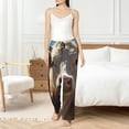 thumbnail image 4 of Salouo Prairie Flower Cow Print Women's Pajama Pants Casual Loose Sweatpants PJs Flowy Pants Drawstring Palazzo for Women Wide Leg Pants Lounge Pajama -Large, 4 of 8