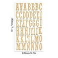 thumbnail image 2 of 3D Embossed Gold Foil English Letter Stickers - DIY Journal Scrapbooking Accessories, Self-Adhesive Bubble Stickers for Christmas Stockings Gifts, Decorative Alphabet Stickers, 7.1*4.7in, A, 2 of 9