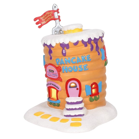 Department 56 Grinch Village Who-Ville Pancake House Christmas Lit Building Figurine 8.2in H