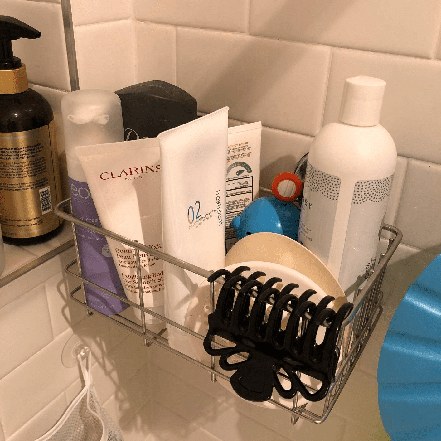 2 Bath Organizer Shower Caddy Bathroom Storage Basket Soap Holder Suction  Cups, 1 - Harris Teeter