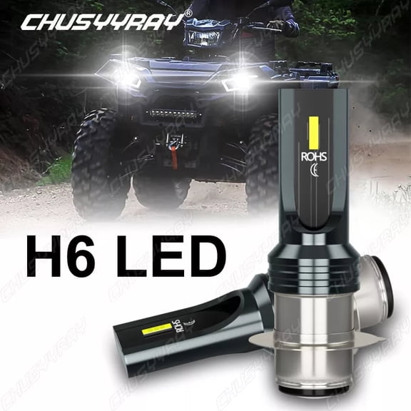 For Honda Rancher 350 400 Recon 250 LED Headlight Bulbs 100w 6500K Super White 2Pcs