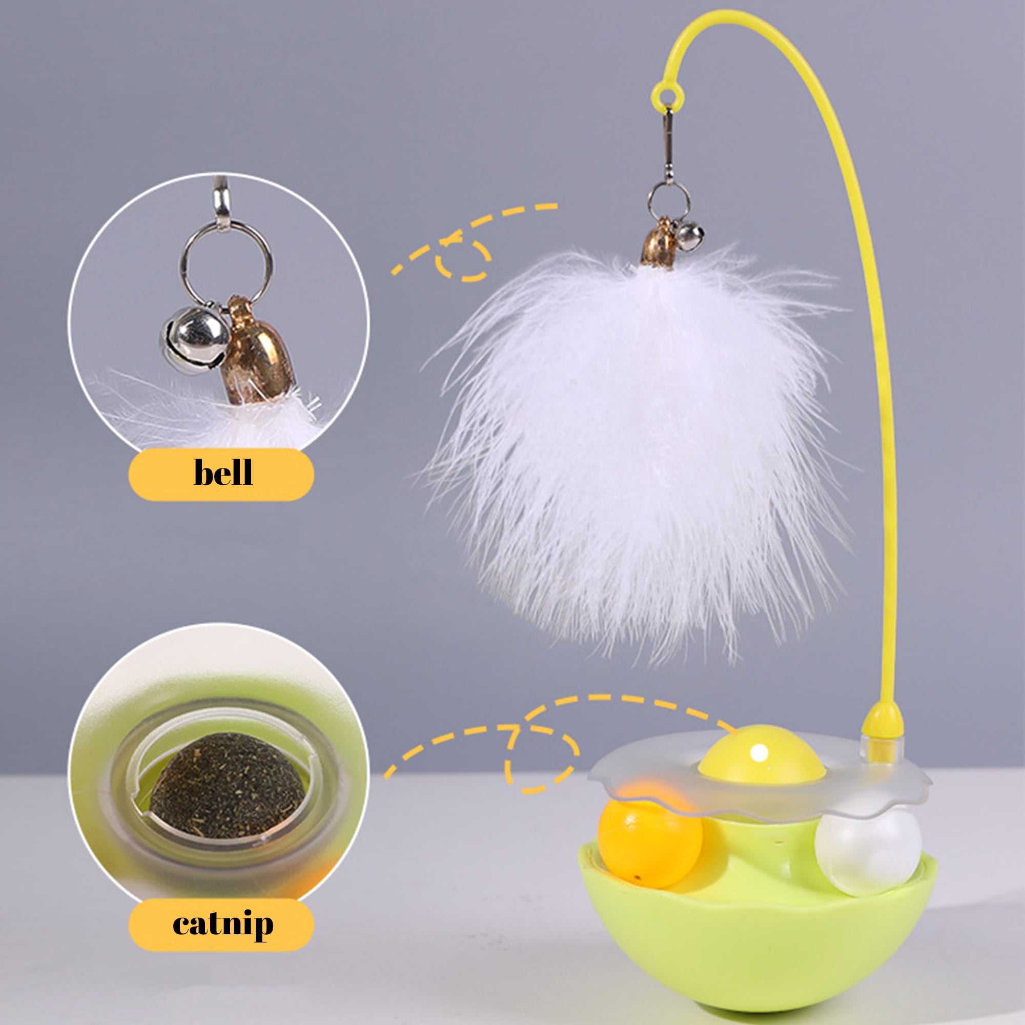 Cat Toys Cat Play Stick Kitten Toy Set Indoor Cat Interactive Tumbler Cat Feather Toy Pet Supplies Birthday Gift