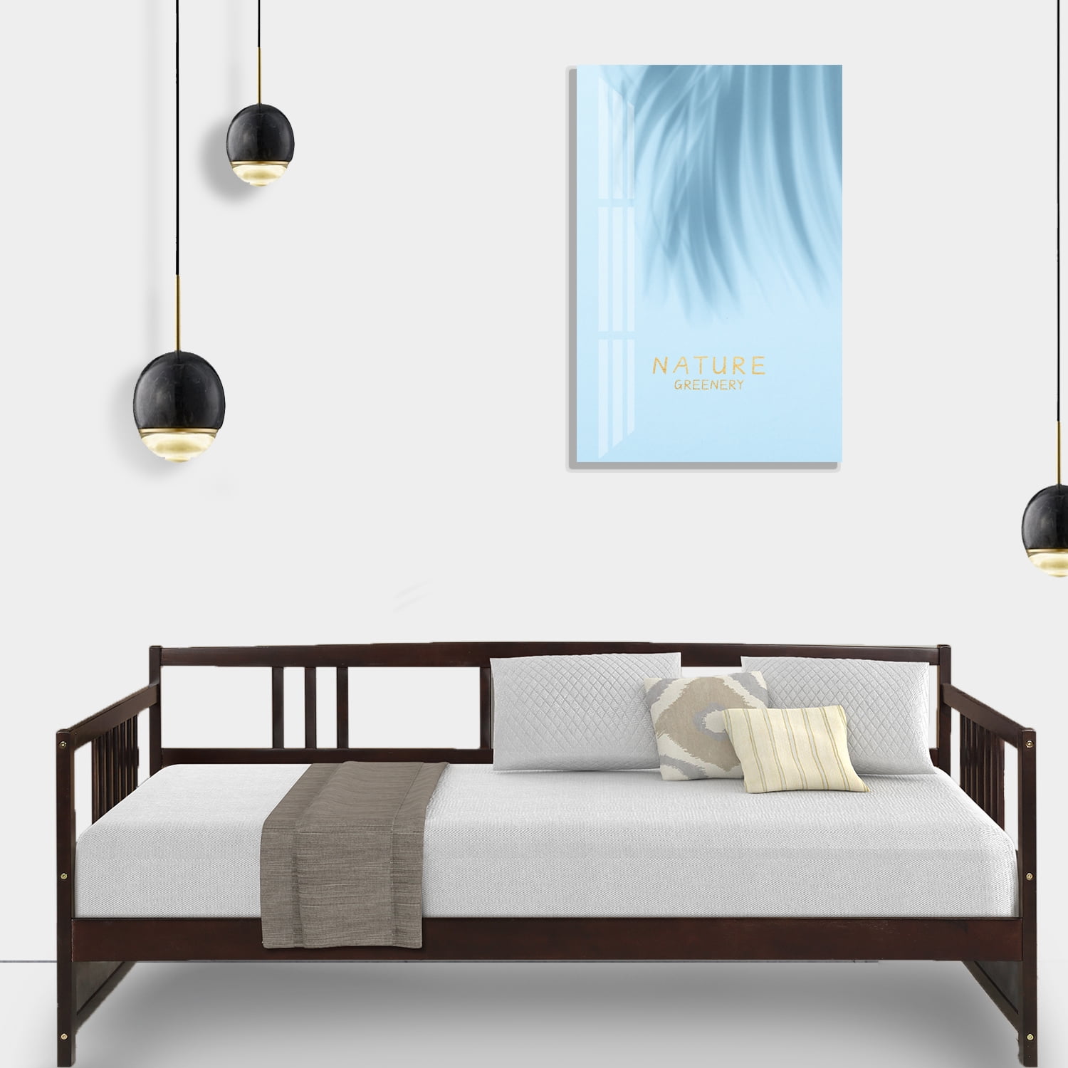 JUMPER Bed Solid Wood Daybed Multifunctional Wood Platform Bed Frame