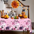 thumbnail image 5 of EP 3Pcs A Little Boo is On The Way Tablecloth A Little Boo is On The Way Baby Shower Party Decorations Disposable Plastic Table Cover Pastel Pink Halloween Baby Shower Decor for Girl, 5 of 6