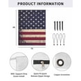 thumbnail image 2 of 4th of July RV Awning Sun Shade Screen 9'X7' Retro USA Flag Mesh Sunscreen Freedom Awning Shade Screen with Zipper UV Blocker Completed Kits Universal Outdoor Canopy for RV Motorhome Camper Travel, 2 of 7