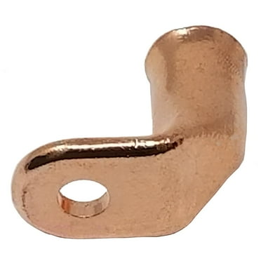 6 Ga. 3/8 Inch Stud Copper Lugs - 90 Degree - (Pack of 10)