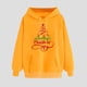 thumbnail image 2 of WILLBEST Sudadera Larga para Mujer, Sudadera Navideña con Estampado de Árbol de Navidad, Sudadera con Capucha de Manga Larga, Linda Sudadera Navideña Grande, 2 of 3
