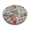 thumbnail image 2 of Bar Stool Covers Round, Roses Mixed Zebra 1 Bar Stool Cushion Covers Seat Cushion with Elastic Bands, Chairs Covers for Kitchen Dining Room 12-14 Inch, 2 of 7