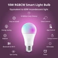 thumbnail image 3 of SwitchBot Color Bulb, Smart Wi-Fi Bluetooth RGBW, White LED Light, 800lm, E26, 4 Pack, 3 of 9