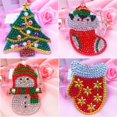 thumbnail image 3 of Diamond Painting Keychains Christmas Halloween 5D DIY Full Drill Key Ring Set for Gift Xmas Tree Home Decor, 3 of 5