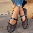 thumbnail image 3 of CHICVOMEY Mesh Mary Jane Shoes for Women Breathable Ballet Flats with Buckle Fashion Fishnet Flats for Women Casual & Work Fashion Flats, 3 of 6