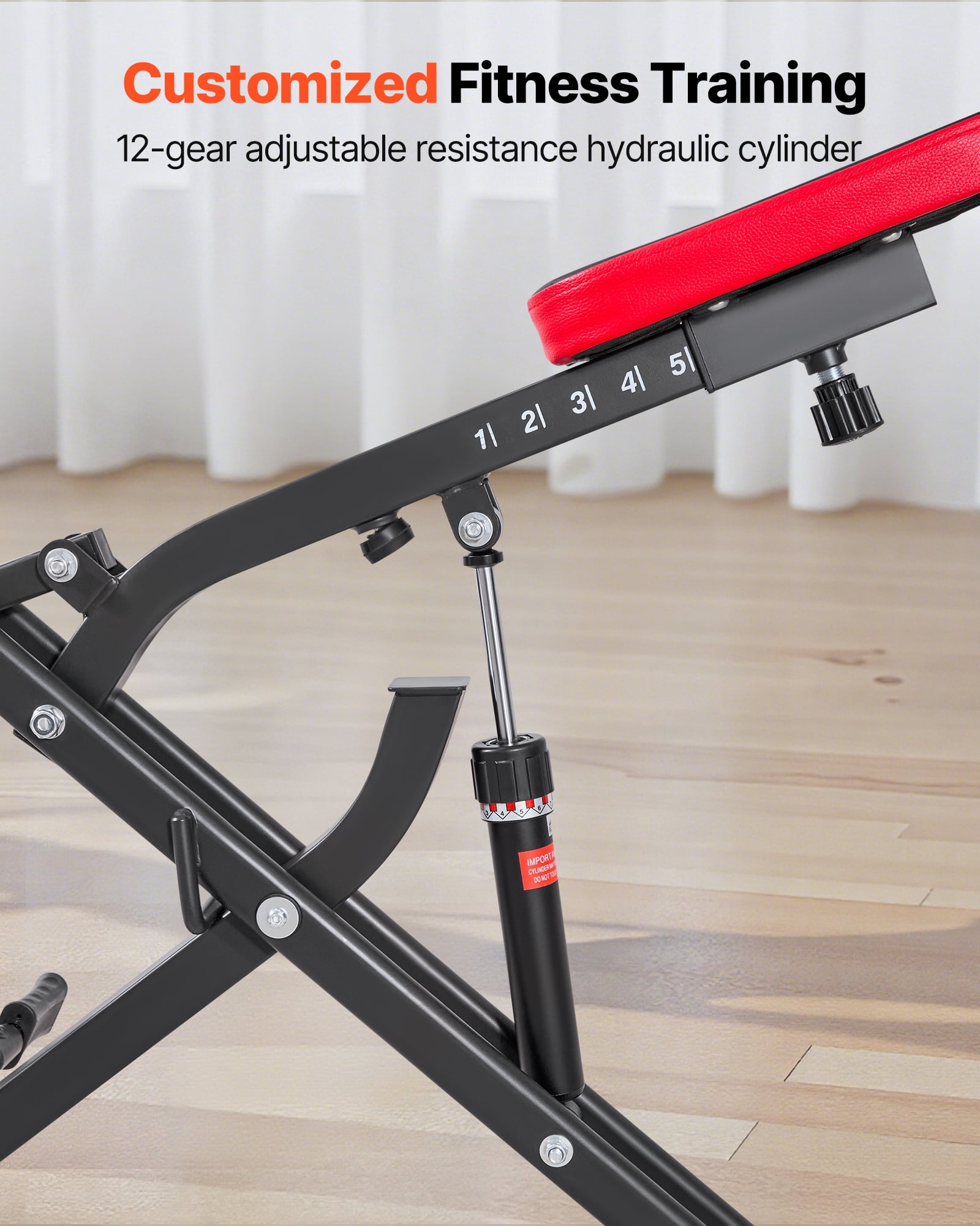 VEVOR Squat Machine, Deep Squat Rowing Machine for Home, Easy Setup & Foldable Exercise Equipment, Glute Trainer Machine with 12-Gear Adjustable Resistance, Glutes & Leg Home Workout Machine, Black