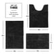 thumbnail image 3 of Juego de alfombras de baño Hearth & Harbor Chenille, antideslizantes, color negro, 3 of 8