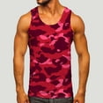 thumbnail image 2 of Hessimy Men’s Athletic Fit Tank Tops Cotton Breathable Sleeveless Undershirts（Red,M), 2 of 5