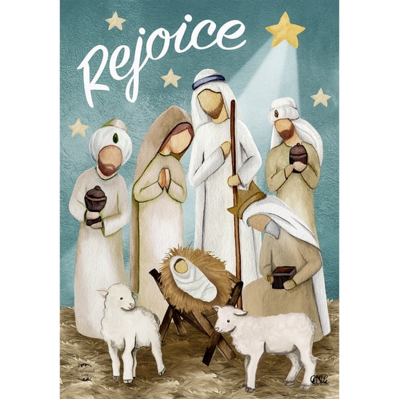 Briarwood Lane Christmas Garden Flag 12x18 For Outdoor Rejoice Nativity For Christmas Garden Flag Flags For Outside