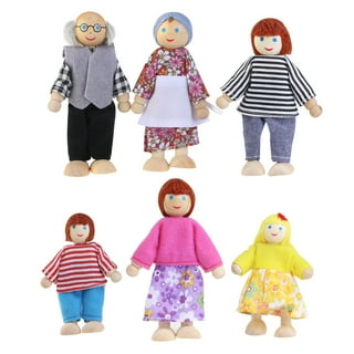 Mini Puppet Stand Set Entertainment Toys Decorations Wooden Plush Doll  Gifts Finger Puppets for Role Play Games Bookshelf Holiday Parties