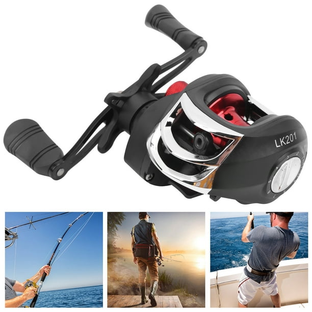 Keenso Fishing Reel Fishing Line Wheel Reel Reel Right Hand Reel Spool 17+1 Bearing Right Hand 7.2:1 Magnetic Brake
