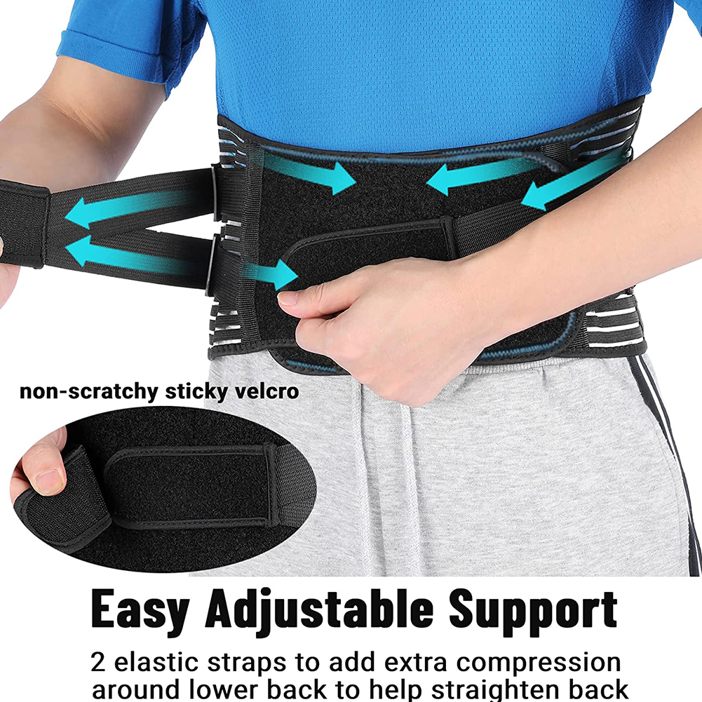DEISNGB Back Lumbar Support Belt with Metal Stays or