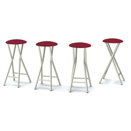 Best of Times Padded Solid Outdoor Backless Bar Stools - Set of 4