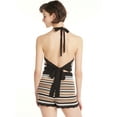 thumbnail image 3 of No Boundaries Striped Crochet Halter and Shorts Set, 2-Piece, Women's and Women's Plus, 3 of 5