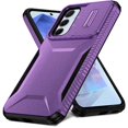 thumbnail image 1 of Rugged Case for Samsung Galaxy A55 5G with Slide Camera Cover & Drop Protection Purple, 1 of 6