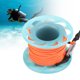 thumbnail image 4 of Carrete de alambre de plástico Sailing 15 m gancho de doble cabezal marcador de buceo boya cuerda guía de rueda carrete de hilo azul, 4 of 10